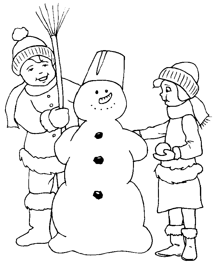 Bałwany kolorowanki